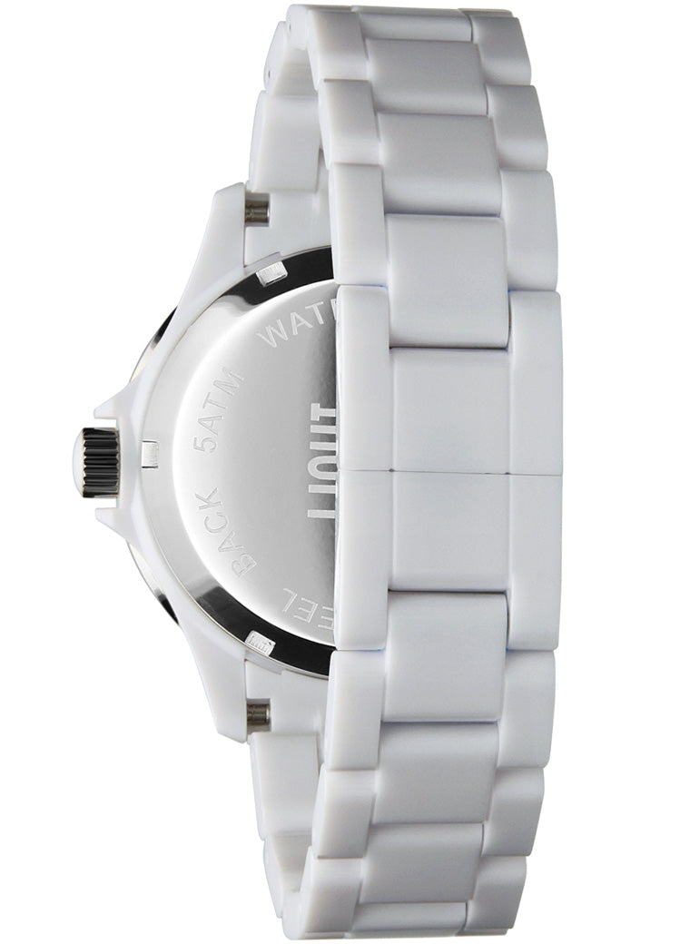 Orologio Light Time Black or White L071A dettaglio quadrante ghiera strass donna 41mm
