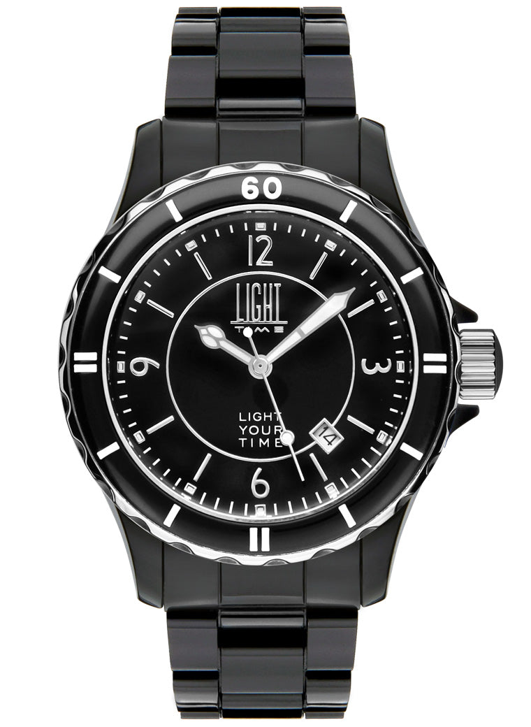 Orologio unisex Light Time Black or White L112C cassa policarbonato 41mm bracciale policarbonato