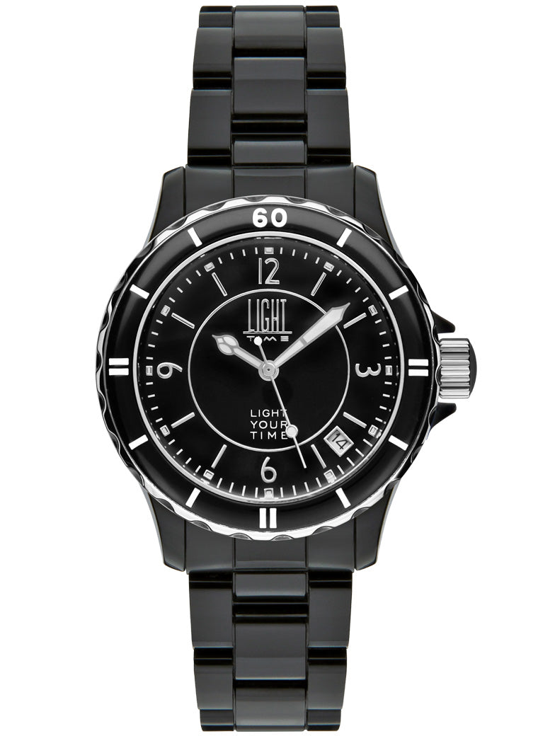Orologio unisex Light Time Black or White L114C cassa policarbonato 36mm bracciale policarbonato
