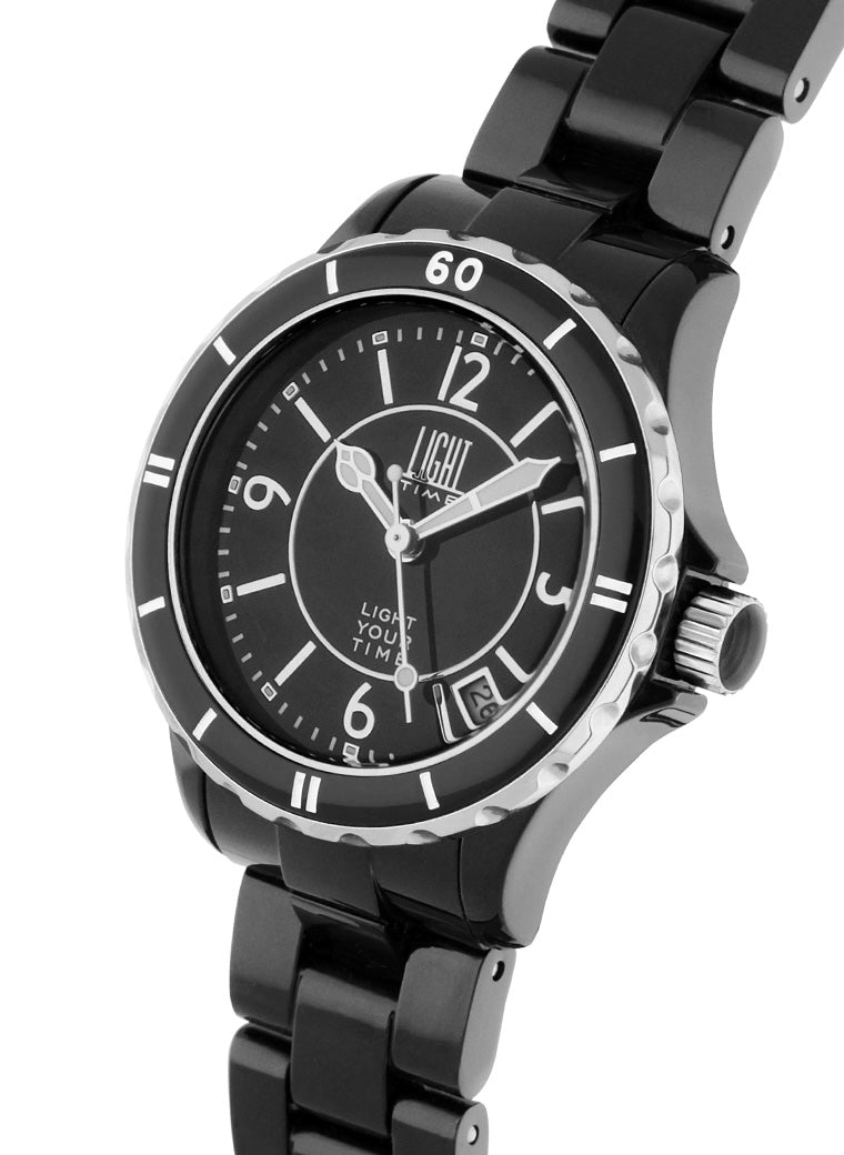 Light Time Black or White L114C orologio unisex bracciale policarbonato 36mm