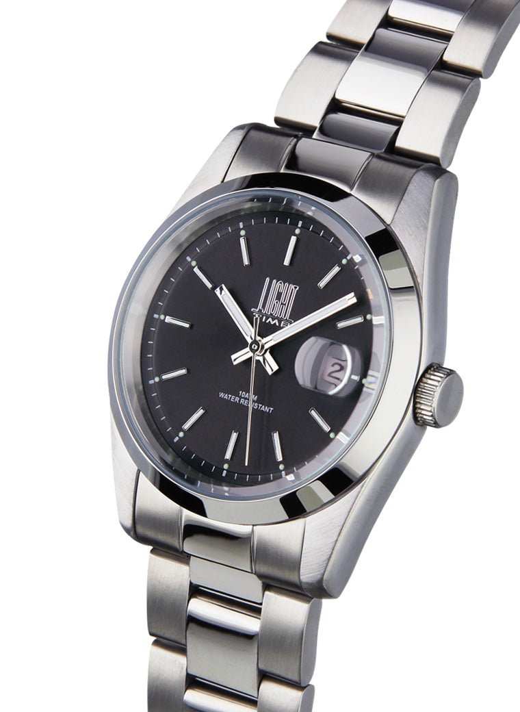 Light Time Cuba L195B orologio acciaio quadrante nero