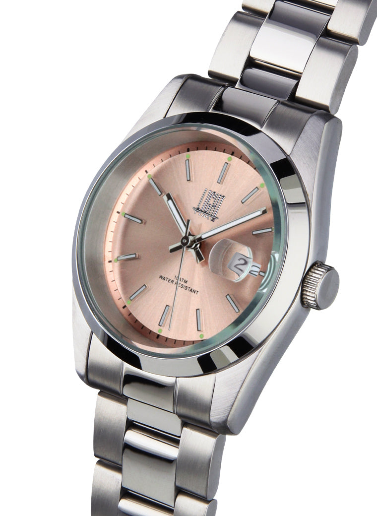 Orologio Light Time Cuba L195H - orologio unisex cassa acciaio, cinturino acciaio, quadrante colorato, diametro 36mm, datario ore 15 - Laterale