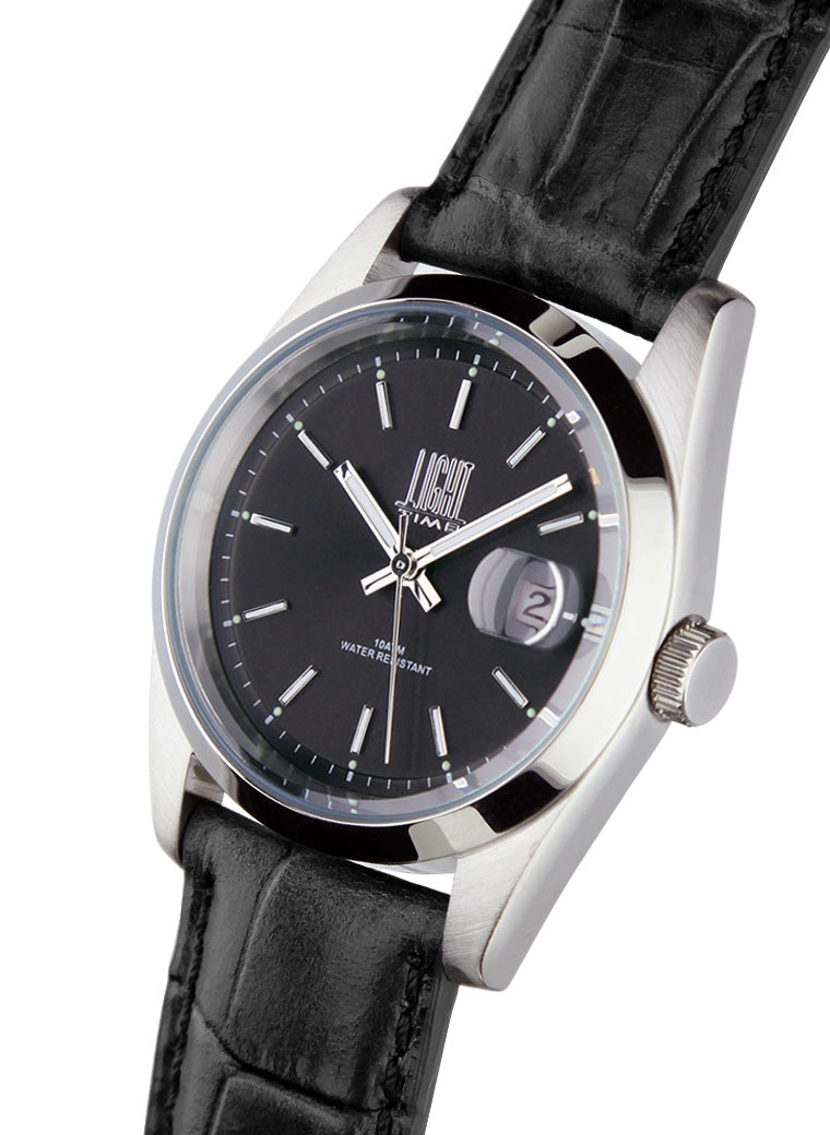 Light Time Cuba L195P-B orologio quadrante nero cinturino pelle nera