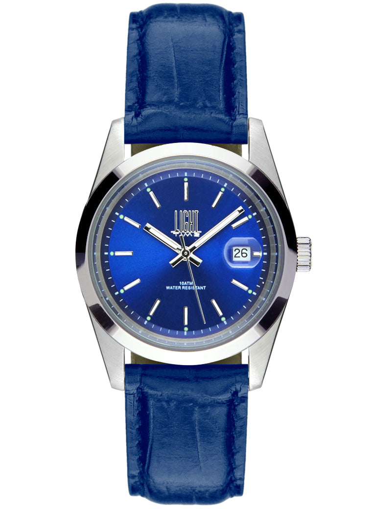Orologio Light Time Cuba L195P-C quadrante blu cinturino pelle blu unisex