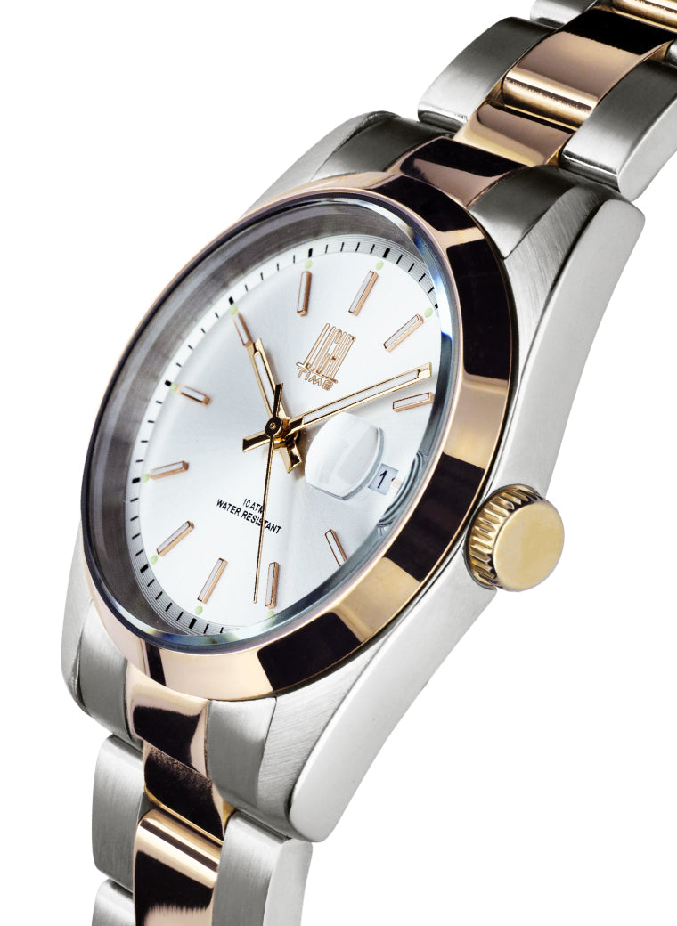 Orologio Light Time Cuba L195R-BIC - orologio uomo cassa acciaio, cinturino acciaio, quadrante colorato, diametro 36mm, datario ore 15 - Laterale