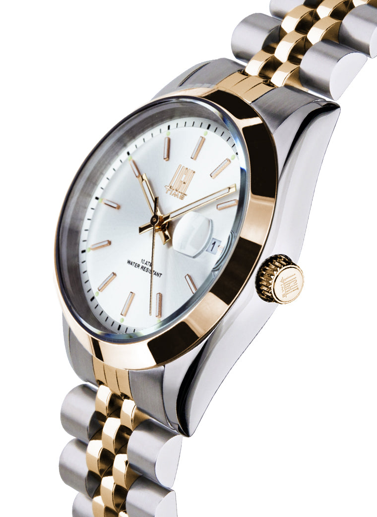 Orologio Light Time Cuba L195R-J-BIC - orologio uomo cassa acciaio, cinturino acciaio, quadrante colorato, diametro 36mm, datario ore 15 - Laterale