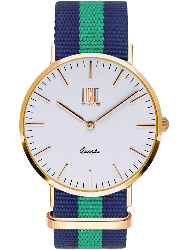 Orologio Light Time Essential L301R-N1 - Quarzo, cassa acciaio IP rosè 40mm, cinturino passante in nylon - Frontale
