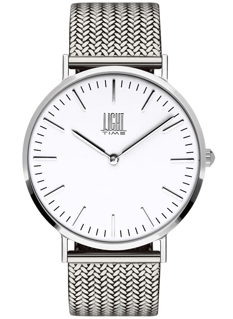 Orologio Light Time Essential L301S-A - quarzo cassa acciaio 40mm maglia Milano - Frontale