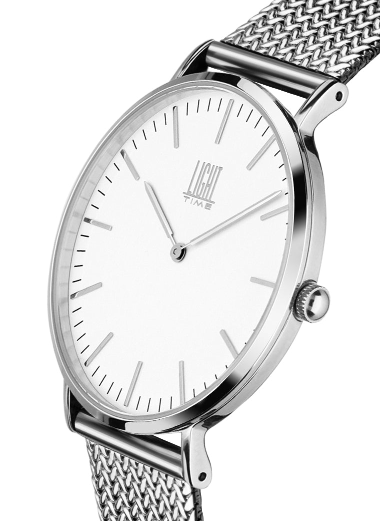 Orologio Light Time Essential L301S-A - quarzo cassa acciaio 40mm maglia Milano - Laterale
