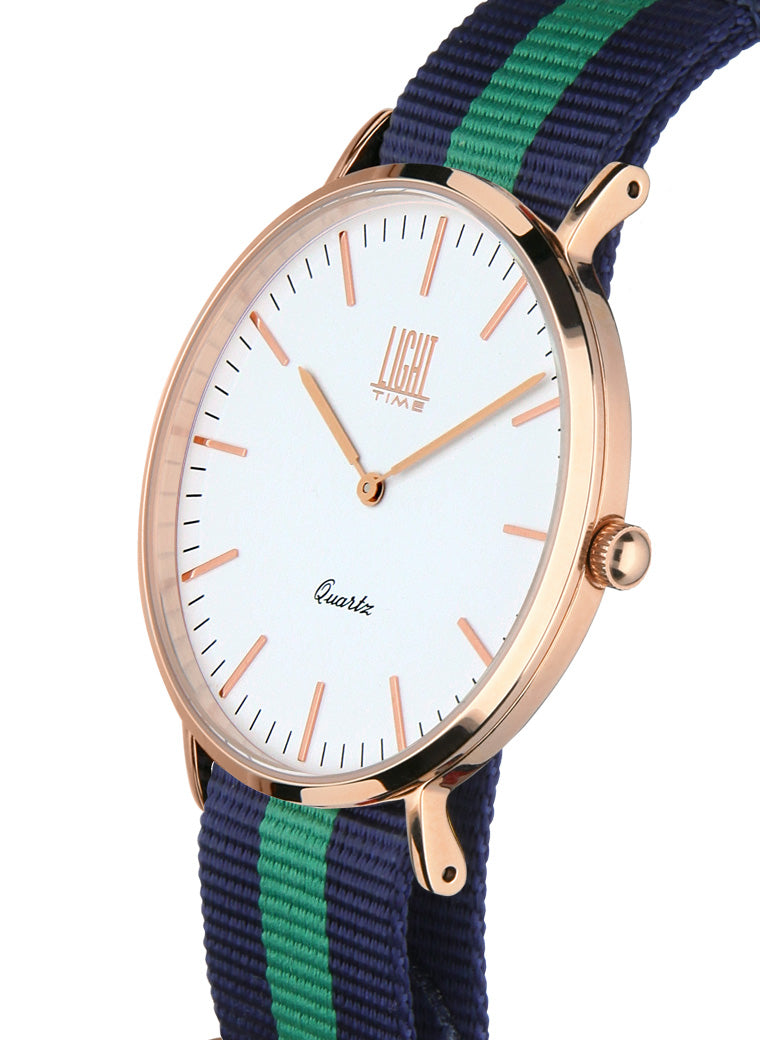 Orologio Light Time Essential L304R-N1 - quarzo cassa acciaio rosè 36mm cinturino nylon - Laterale