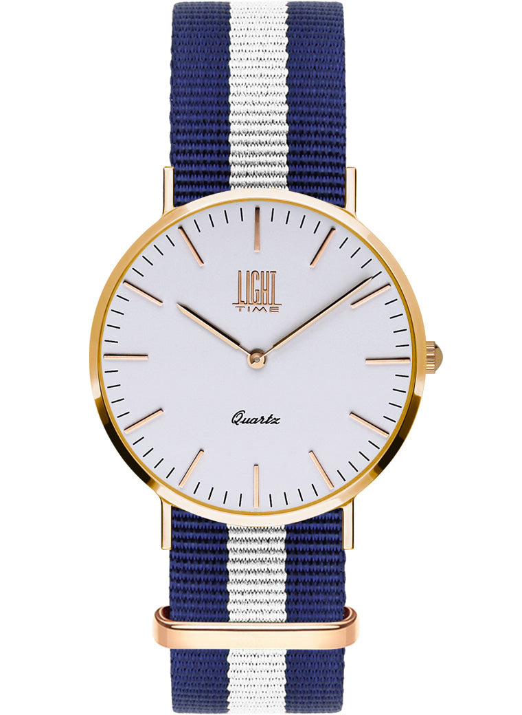 Orologio Light Time Essential L304R-N3 - quarzo cassa acciaio rosè 36mm cinturino nylon - Frontale