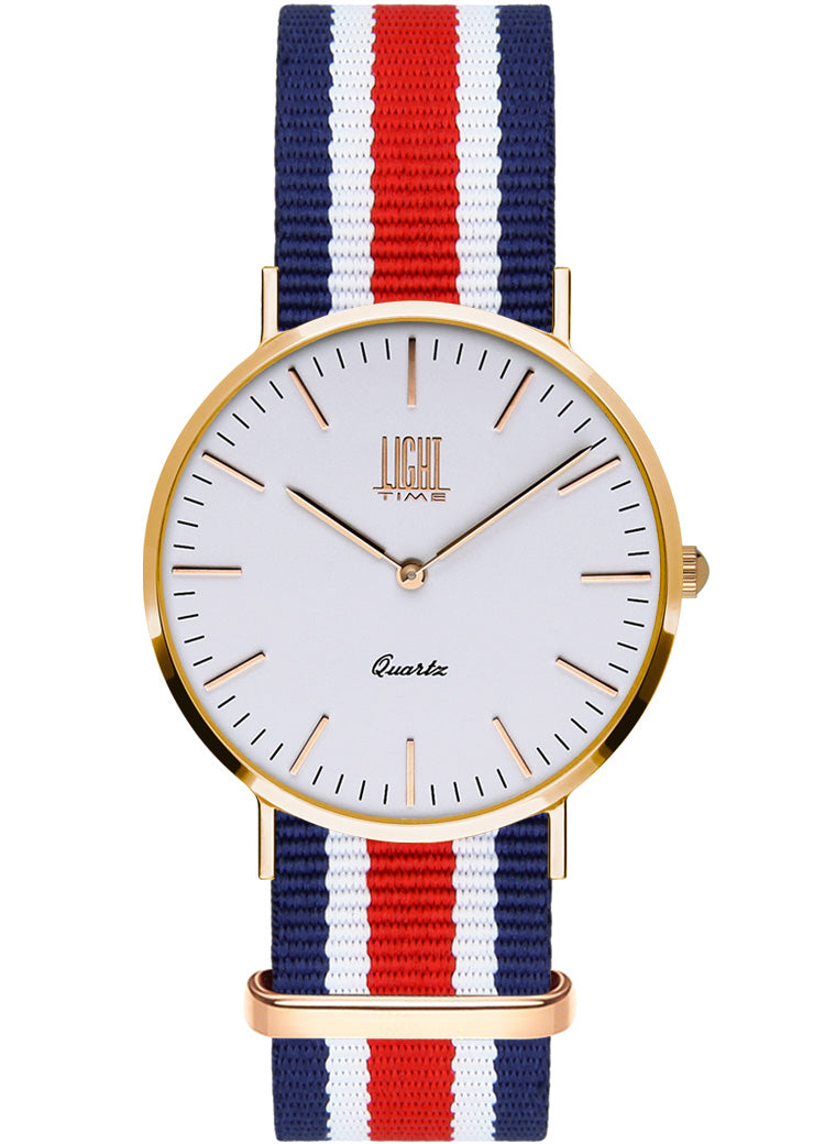 Orologio Light Time Essential L304R-N4 - quarzo cassa acciaio rosè 36mm cinturino nylon - Frontale