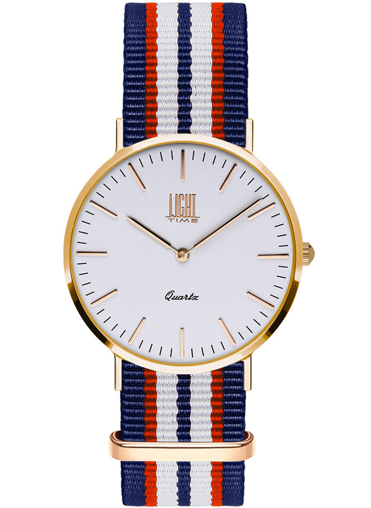 Orologio Light Time Essential L304R-N5 - quarzo cassa acciaio rosè 36mm cinturino nylon - Frontale