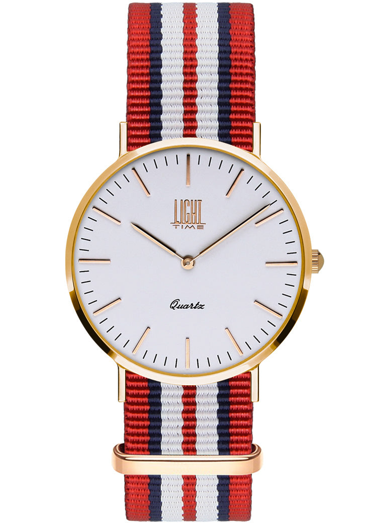 Orologio Light Time Essential L304R-N6 - quarzo cassa acciaio rosè 36mm cinturino nylon - Frontale