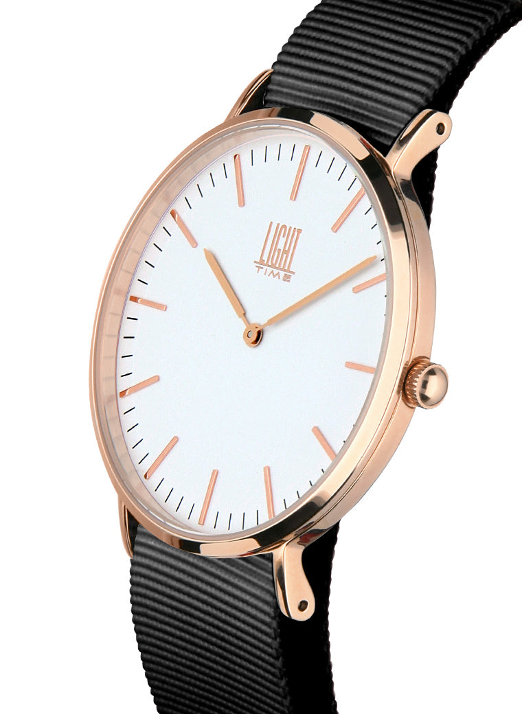 Orologio Light Time Essential L304R-N7 - quarzo cassa acciaio rosè 36mm cinturino nylon - Laterale