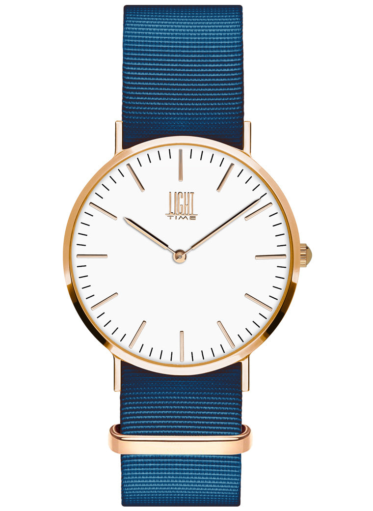 Orologio Light Time Essential L304R-N8 - quarzo cassa acciaio rosè 36mm cinturino nylon - Frontale