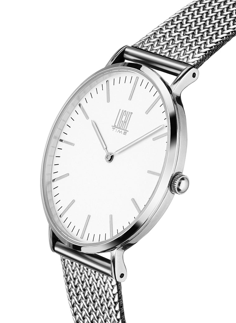 Orologio Light Time Essential L304S-A - quarzo cassa acciaio 36mm maglia Milano - Laterale