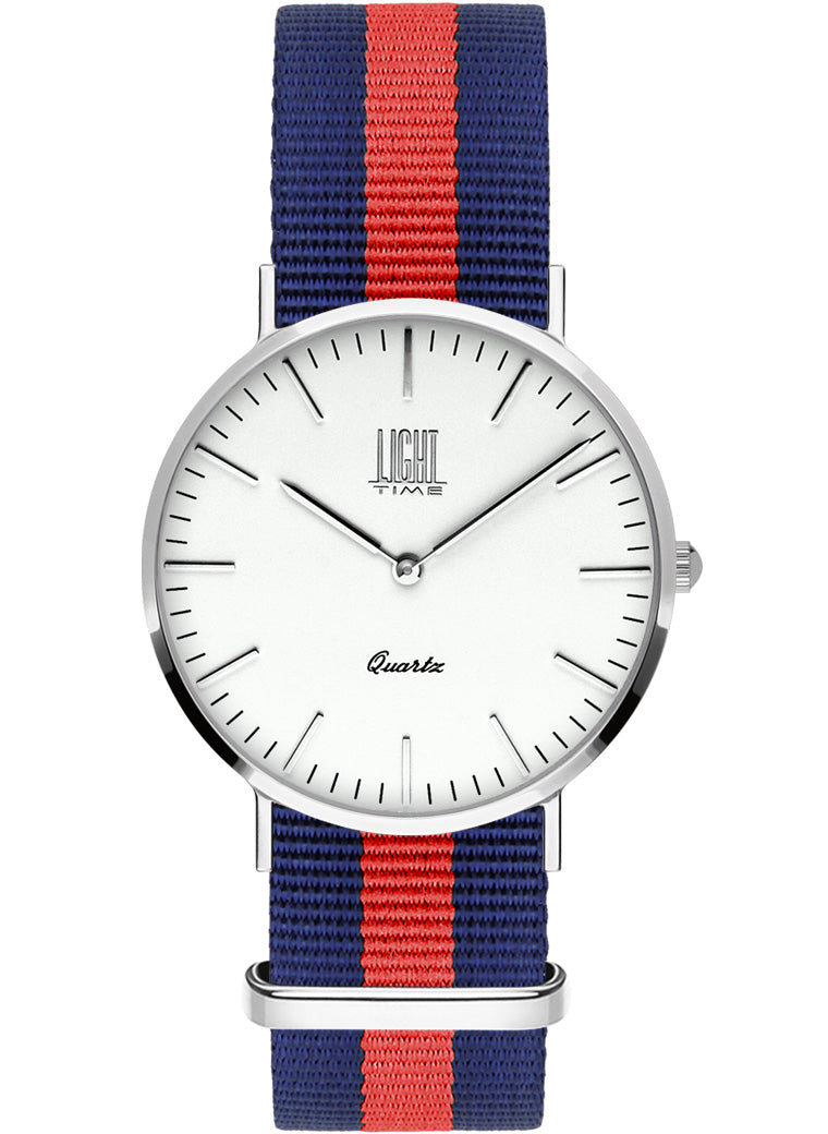 Orologio Light Time Essential L304S-N2 - quarzo cassa acciaio 36mm cinturino nylon - Frontale