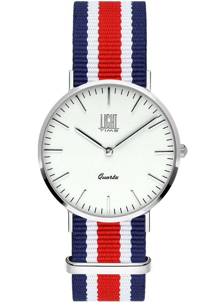 Orologio Light Time Essential L304S-N4 - quarzo cassa acciaio 36mm cinturino nylon - Frontale