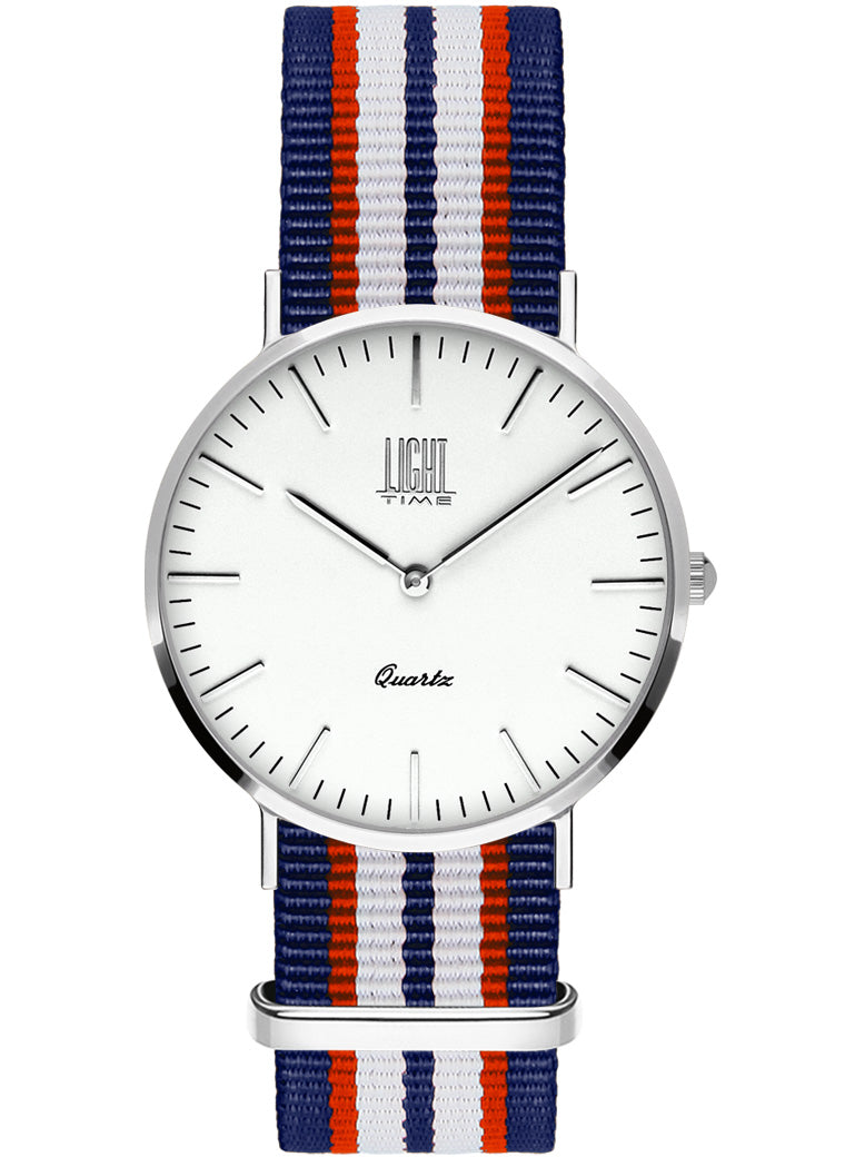 Orologio Light Time Essential L304S-N5 - quarzo cassa acciaio 36mm cinturino nylon - Frontale