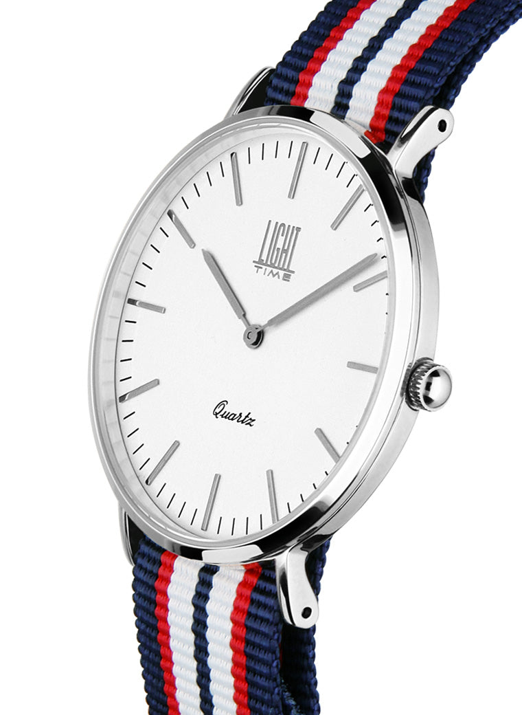Orologio Light Time Essential L304S-N5 - quarzo cassa acciaio 36mm cinturino nylon - Laterale
