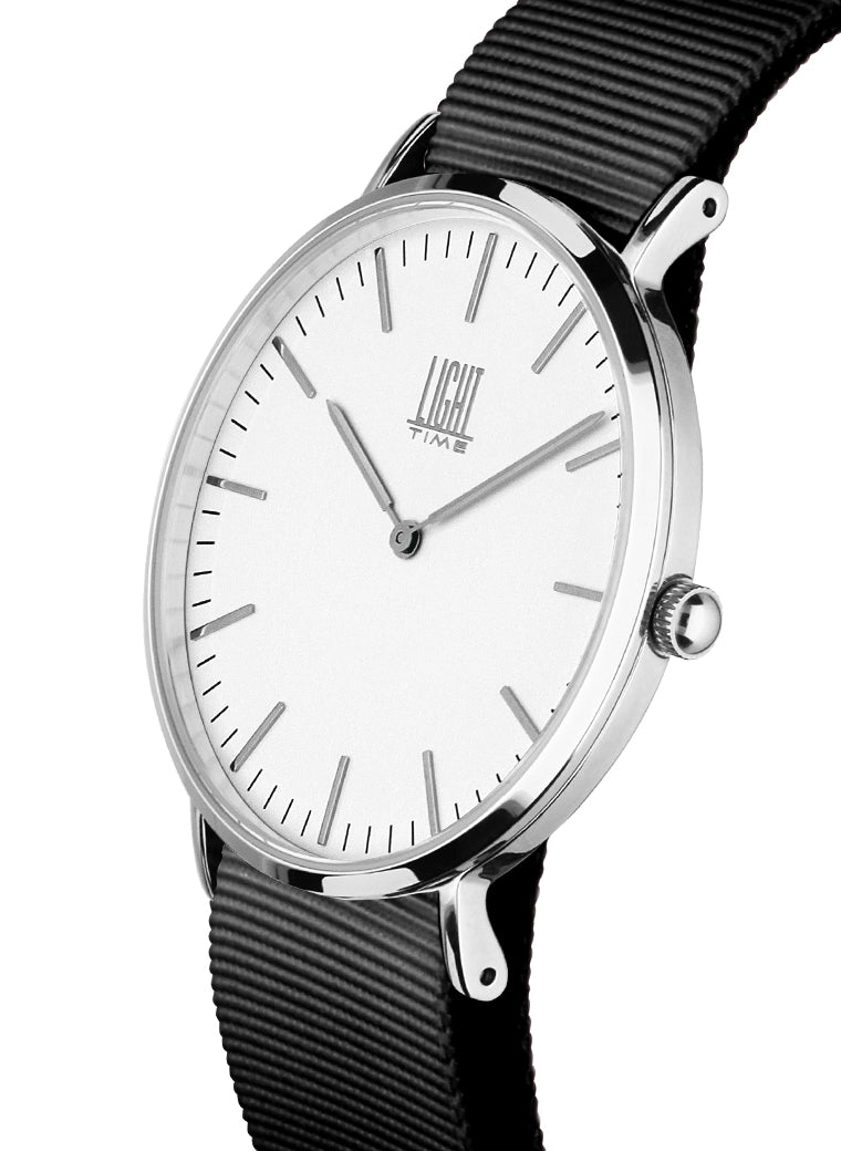 Orologio Light Time Essential L304S-N7 - quarzo cassa acciaio 36mm cinturino nylon - Laterale