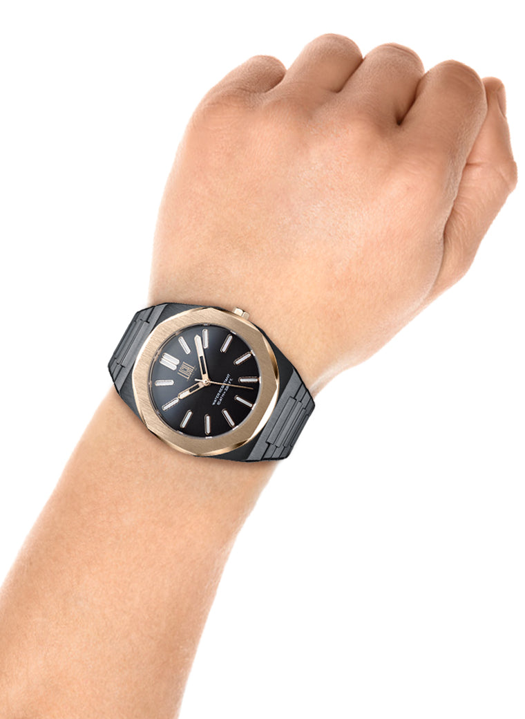 Orologio Light Time Iron L243-NB - Uomo, quarzo Miyota, cassa e bracciale acciaio solido 40mm, water resistant 10 ATM - Dettaglio