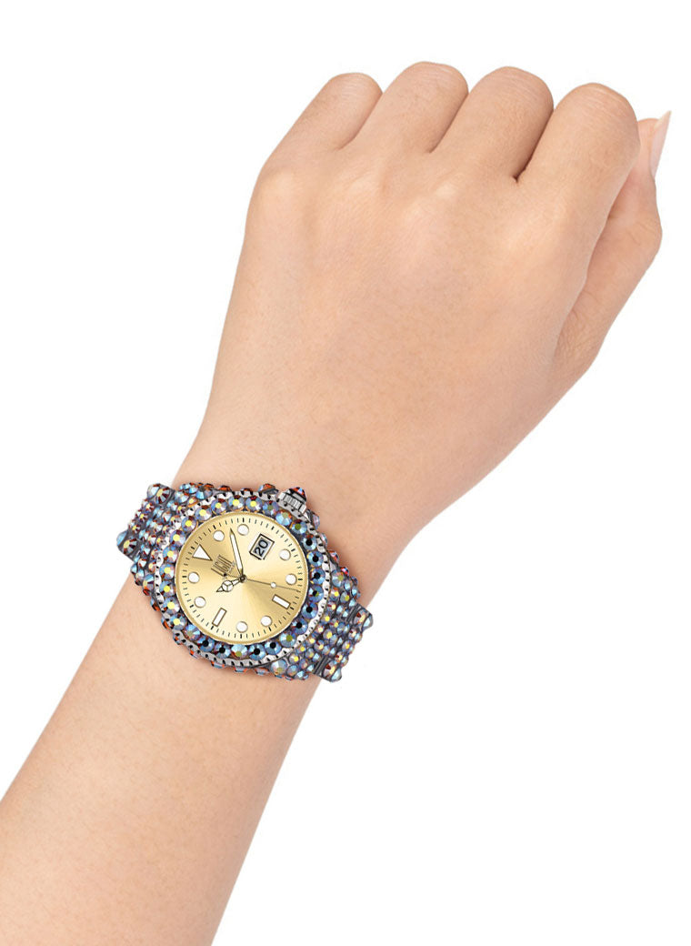 Orologio Light Time Mediterraneo L602O - orologio donna diametro 39mm, 380 cristalli Preciosa, cassa e bracciale in policarbonato - Dettaglio