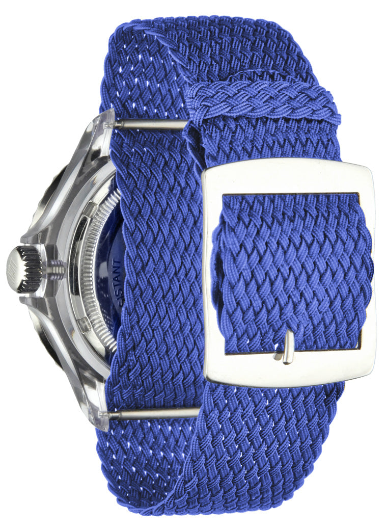 Orologio Light Time The First L217GN - Quarzo Miyota, cassa policarbonato, cinturino perlon, ghiera nera, datario, 44mm, 5ATM - Dettaglio
