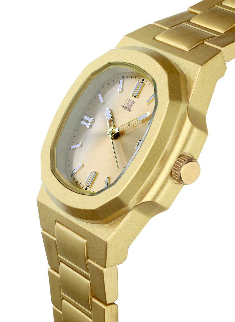 Orologio Light Time Velvet L511-Gold - Quarzo Miyota, cassa policarbonato gold, quadrante gold sunrise, 38x42mm - Laterale