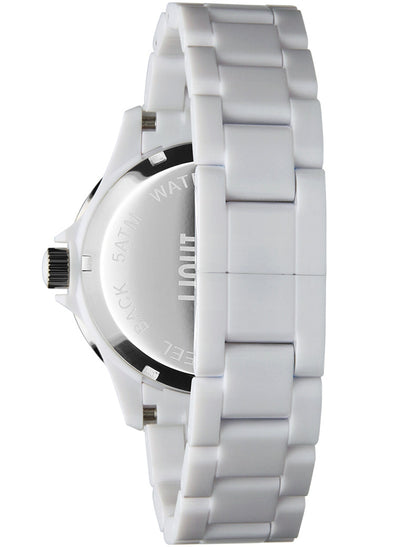 Orologio Light Time Black or White L071A dettaglio quadrante ghiera strass donna 41mm