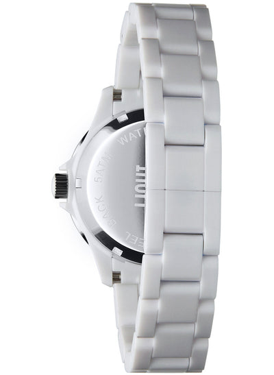 Orologio Light Time Black or White L073A dettaglio quadrante ghiera strass donna 36mm