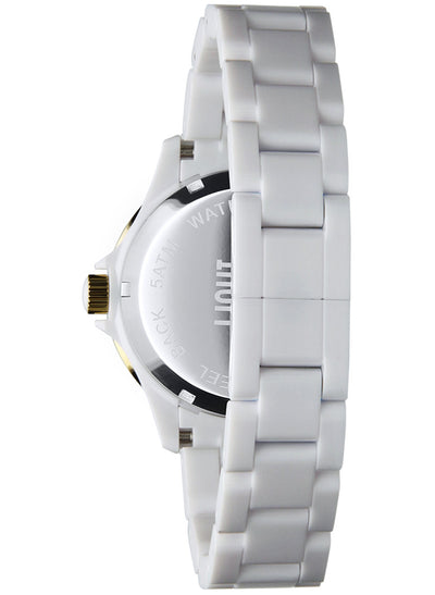 Orologio Light Time Black or White L073B dettaglio quadrante ghiera strass donna 36mm