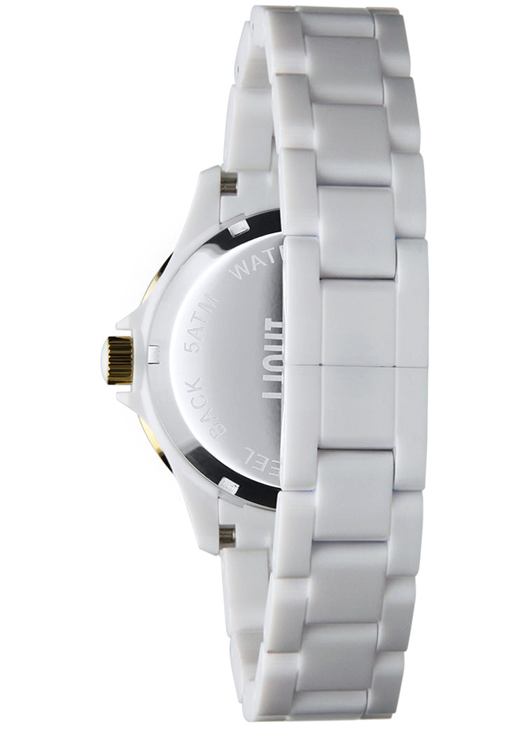 Orologio Light Time Black or White L073B dettaglio quadrante ghiera strass donna 36mm