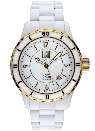 Orologio unisex Light Time Black or White L112B cassa policarbonato 41mm bracciale policarbonato