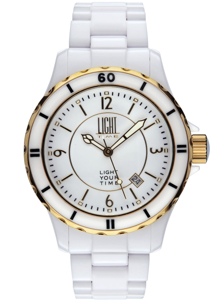Orologio unisex Light Time Black or White L112B cassa policarbonato 41mm bracciale policarbonato