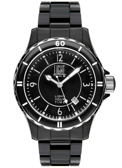 Orologio unisex Light Time Black or White L112C cassa policarbonato 41mm bracciale policarbonato
