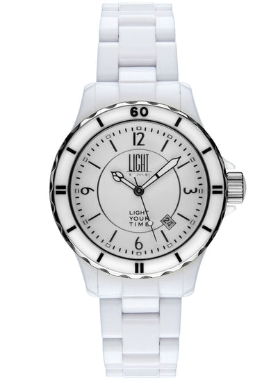 Orologio unisex Light Time Black or White L114A cassa policarbonato 36mm bracciale policarbonato