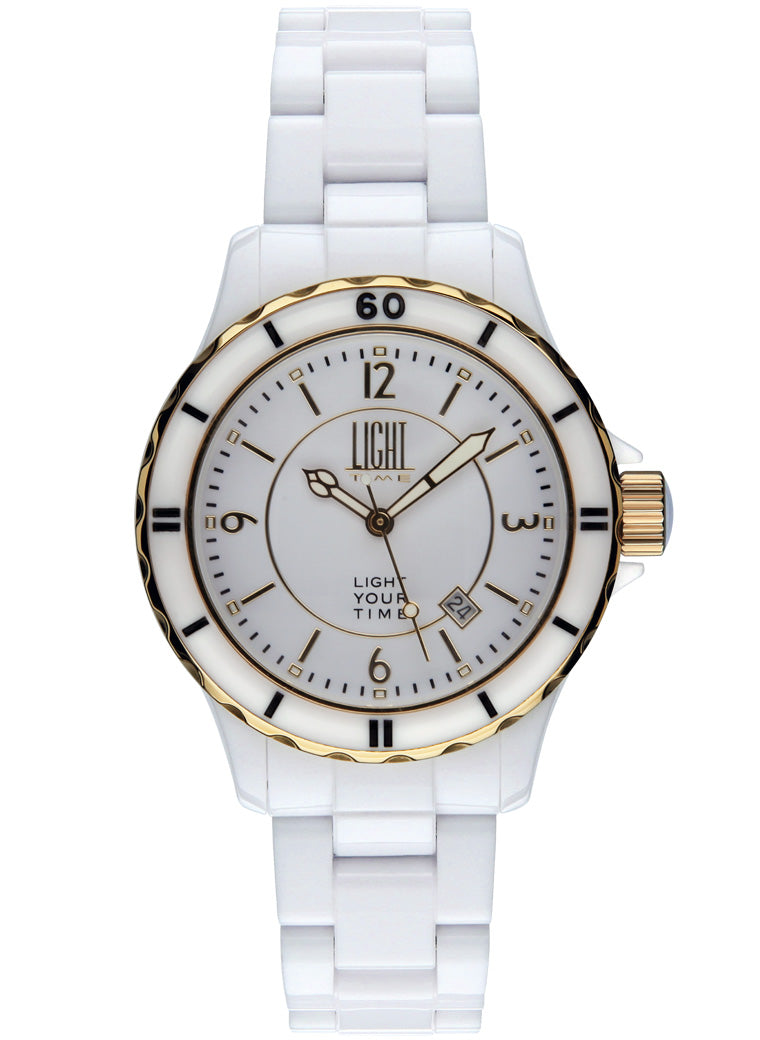 Orologio unisex Light Time Black or White L114B cassa policarbonato 36mm bracciale policarbonato