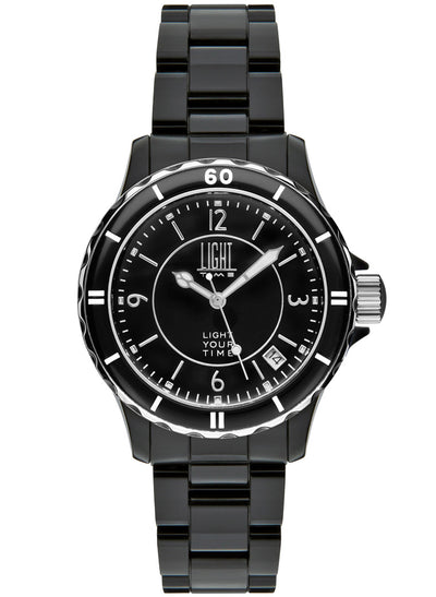 Orologio Light Time Black or White L114C seconda vista frontale unisex policarbonato 36mm