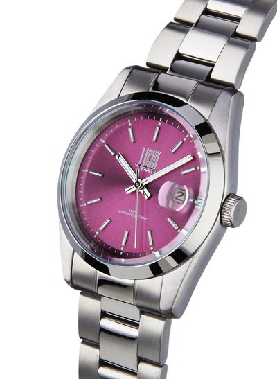 Light Time Cuba L195E orologio acciaio quadrante viola