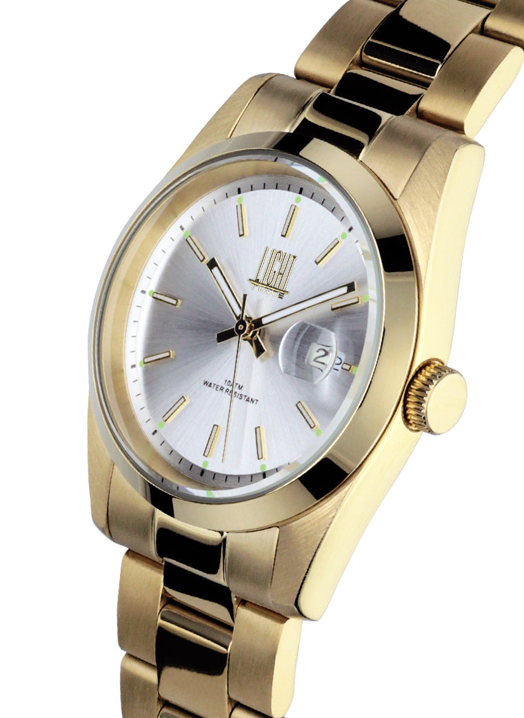 Orologio Light Time Cuba L195G - orologio unisex cassa acciaio, cinturino acciaio, quadrante colorato, diametro 36mm, datario ore 15 - Laterale
