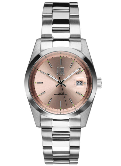 Orologio Light Time Cuba L195H - orologio unisex cassa acciaio, cinturino acciaio, quadrante colorato, diametro 36mm, datario ore 15 - Frontale