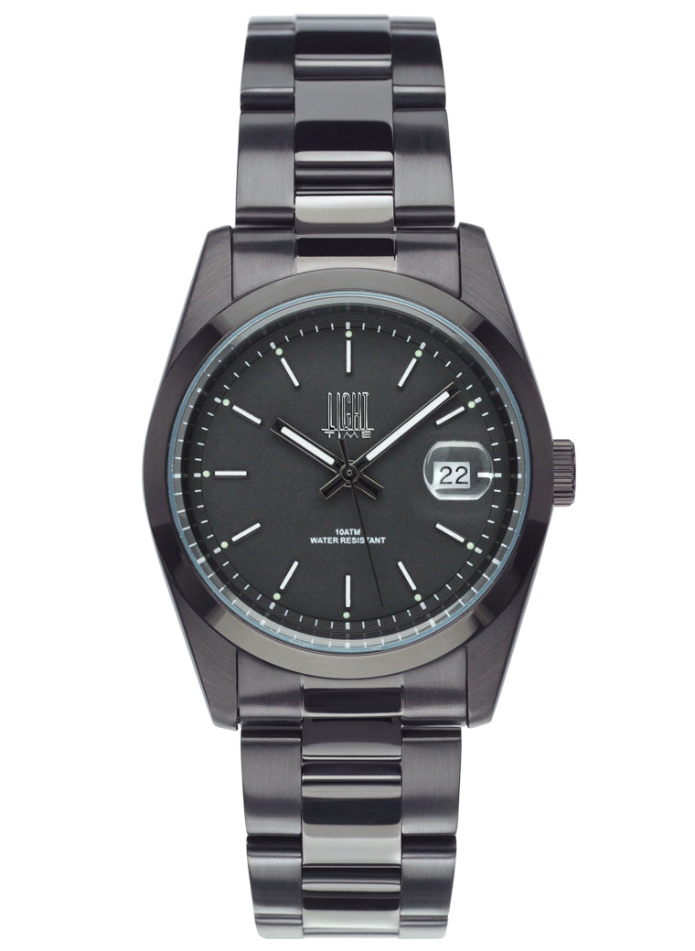 Orologio Light Time Cuba L195N - orologio unisex cassa acciaio, cinturino acciaio, quadrante colorato, diametro 36mm, datario ore 15 - Frontale