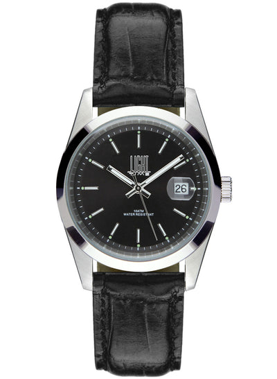 Orologio Light Time Cuba L195P-B quadrante nero cinturino pelle nera unisex