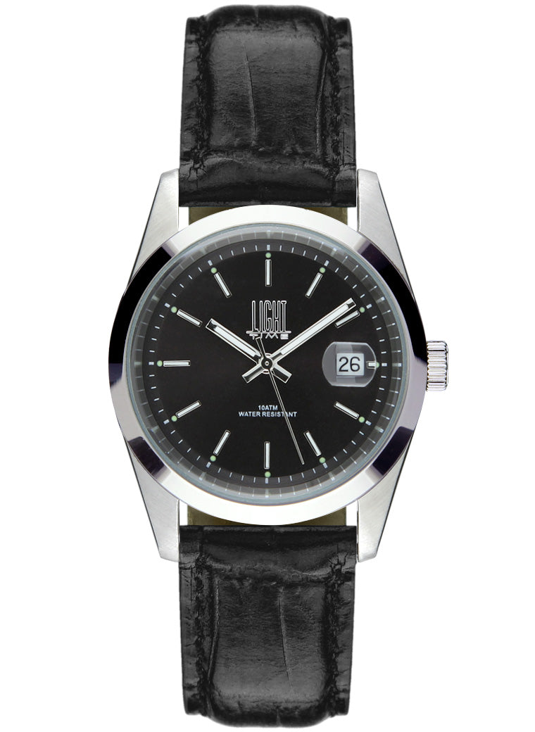 Orologio Light Time Cuba L195P-B quadrante nero cinturino pelle nera unisex
