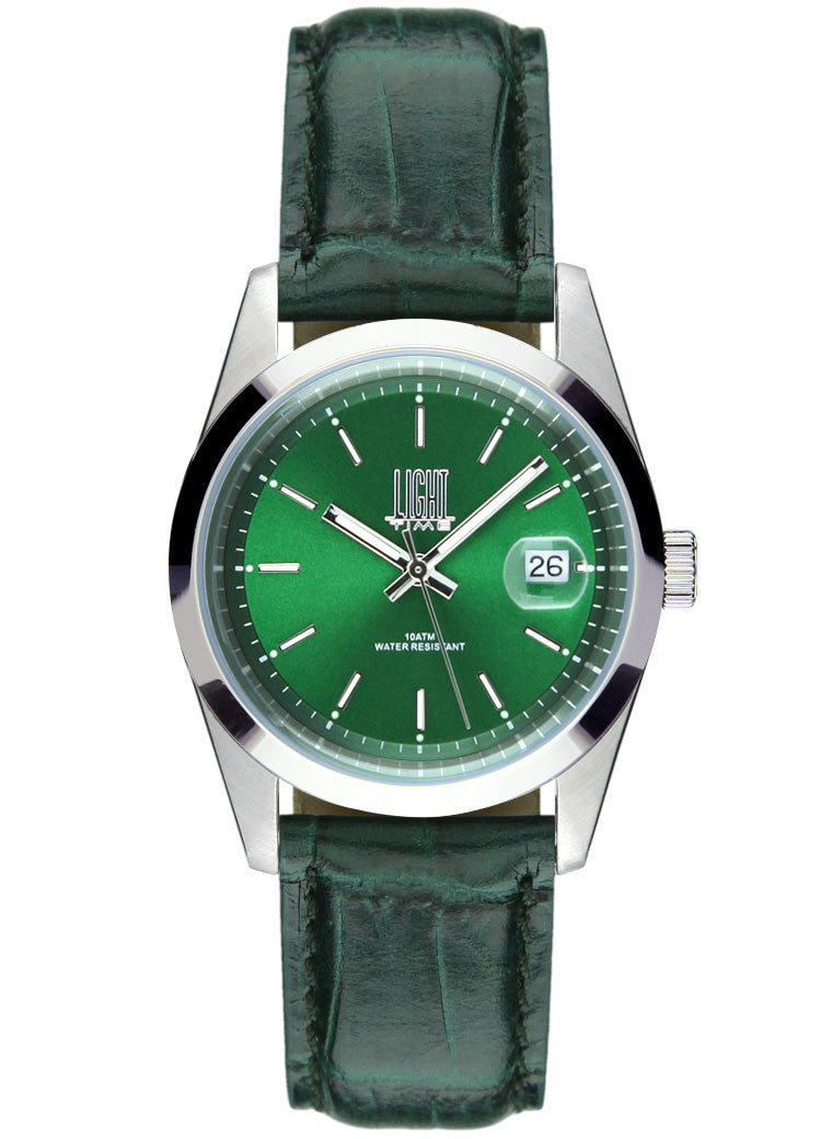 Orologio Light Time Cuba L195P-F quadrante verde cinturino pelle verde unisex