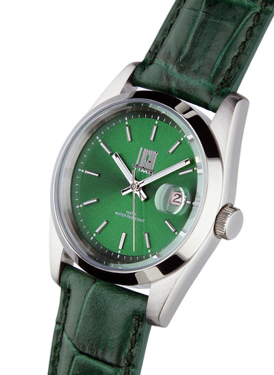Light Time Cuba L195P-F orologio quadrante verde cinturino pelle verde
