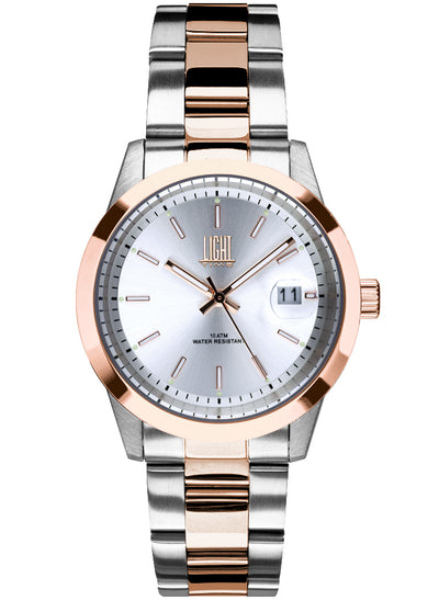 Orologio Light Time Cuba L195R-BIC - orologio uomo cassa acciaio, cinturino acciaio, quadrante colorato, diametro 36mm, datario ore 15 - Frontale
