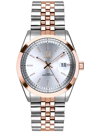 Orologio Light Time Cuba L195R-J-BIC - orologio uomo cassa acciaio, cinturino acciaio, quadrante colorato, diametro 36mm, datario ore 15 - Frontale